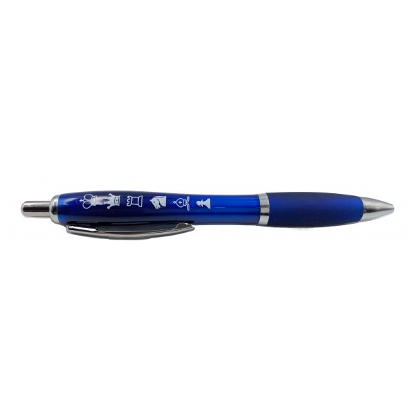 Στυλό με σκακιστικό θέμα - Χρώμα μπλέ