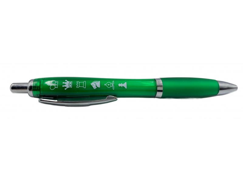 Στυλό με σκακιστικό θέμα Χρώμα: πράσινο
