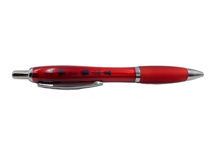 Στυλό με σκακιστικό -  θέμα Χρώμα: κόκκινο