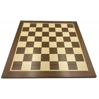 Σκακιέρα ξύλινη καρυδιά πλακέτα 50 Χ 50 εκ.  (χωρίς συντεταγμένες) + ΔΩΡΟ υφασμάτινη τσάντα μεταφοράς
