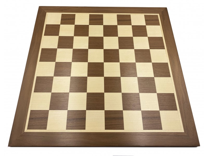 Σκακιέρα ξύλινη καρυδιά πλακέτα 50 Χ 50 εκ.  (χωρίς συντεταγμένες) 