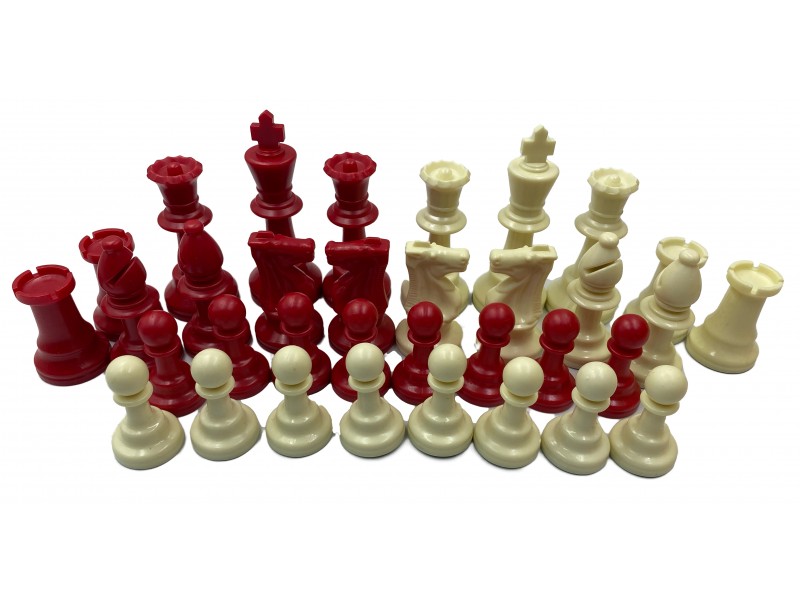 Χρωματιστό πλαστικό σέτ για σκάκι (κόκκινο)