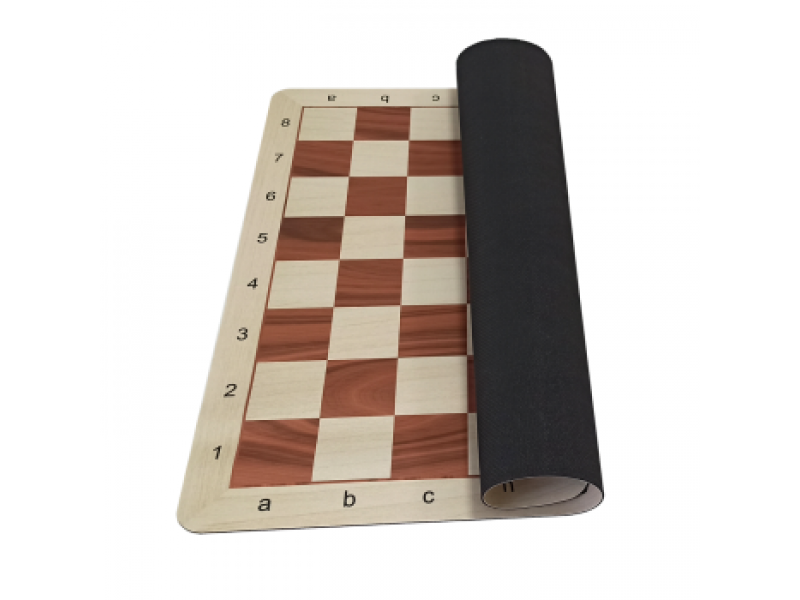 Σκακιέρα deluxe  βινιλίου καφέ  50 Χ 50 εκ.  με έξτρα παχός και ειδική επίστρωση με αντιολισθητικό υλικό για σταθερότητα &  με σπαστές γωνίες