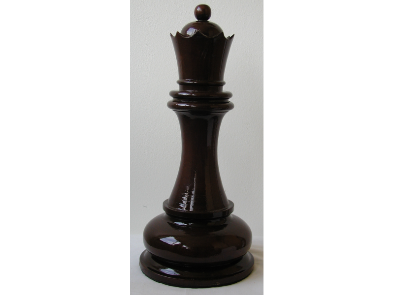 Ξύλινα πιόνια σκάκι κήπου απο μασίφ ξύλο teak και ύψος βασιλιά 60 εκ.