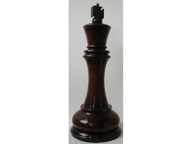 Ξύλινα πιόνια σκάκι κήπου απο μασίφ ξύλο teak και ύψος βασιλιά 60 εκ.