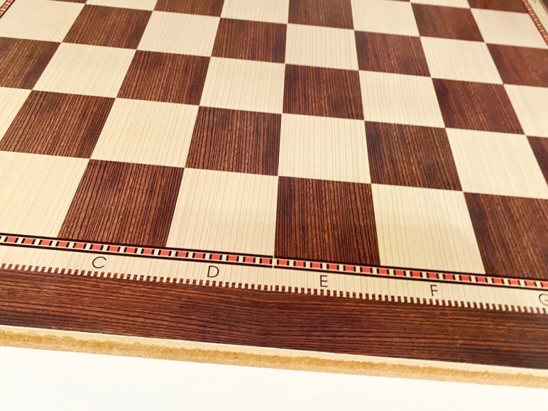 Ξύλινη σκακιέρα Redline πλακέτα τυπωμένη 50 Χ 50 εκ. - Mε διάσταση τετραγώνου 5 εκ.