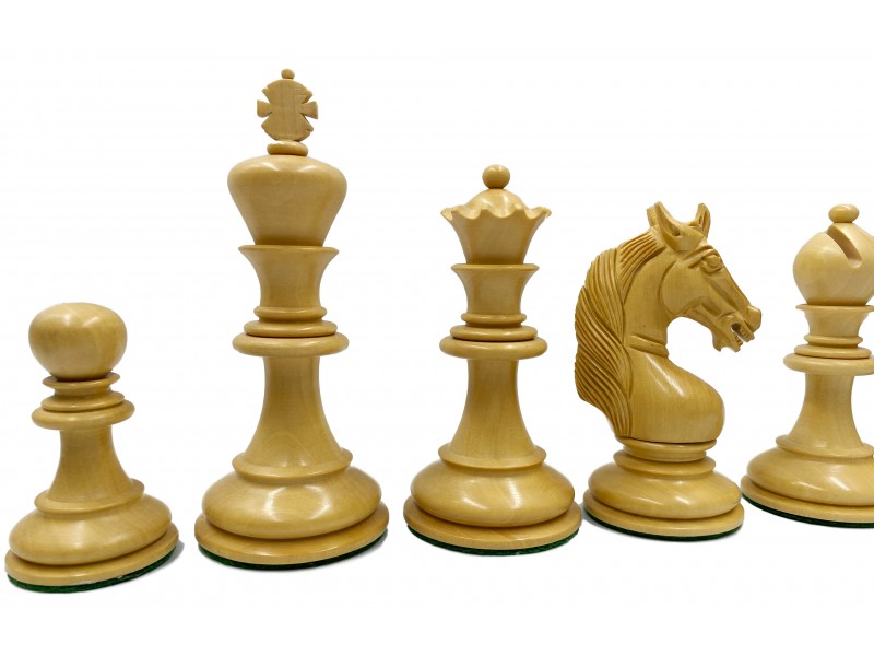 Unicorn σέτ με ύψος βασιλιά 10.8.εκ. μαζί με deluxe Glossy σκακιέρα Brown Ferrer 55 X 55 εκ.
