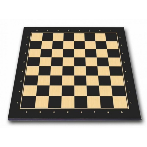 Σκακιέρα ξύλινη πλακέτα τυπωμένη Berlin μαύρη με συντεταγμένες 55 Χ 55 εκ. - Mε διάσταση τετραγώνου 5.7 εκ.