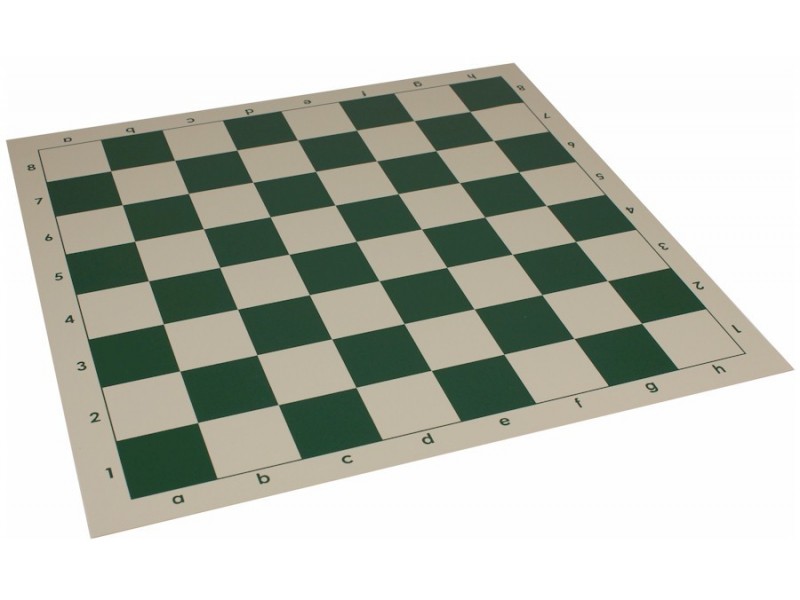 Σκακιέρα βινυλίου πράσινη 50 Χ 50  μαζί με πλαστικά πιόνια (με βάρος) με ύψος βασιλιά 9.8 εκ.+  Χρονόμετρο DGT 1002