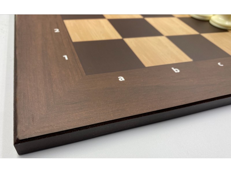 Σκακιέρα ξύλινη τυπώμένη 50 Χ 50 εκ + πιόνια ξύλινα με ύψος βασιλιά 8.9 εκ και κασετίνα φύλαξης