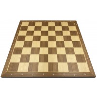 Σκακιέρα ξύλινη καρυδιά πλακέτα 50 Χ 50 εκ. - 4.5 εκ καρέ  (με συντεταγμένες) + ΔΩΡΟ υφασμάτινη τσάντα μεταφοράς
