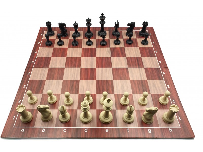 Σπαστή σκακιέρα Deluxe απομίμηση ξύλου 58 Χ 58 εκ.