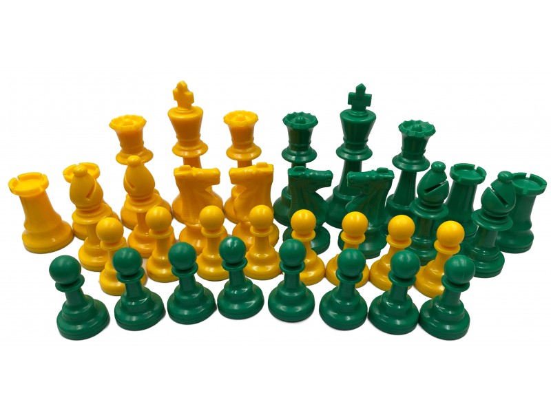 Χρωματιστό πλαστικό σέτ με σκακιέρα βινιλίου (πράσινο χρώμα)