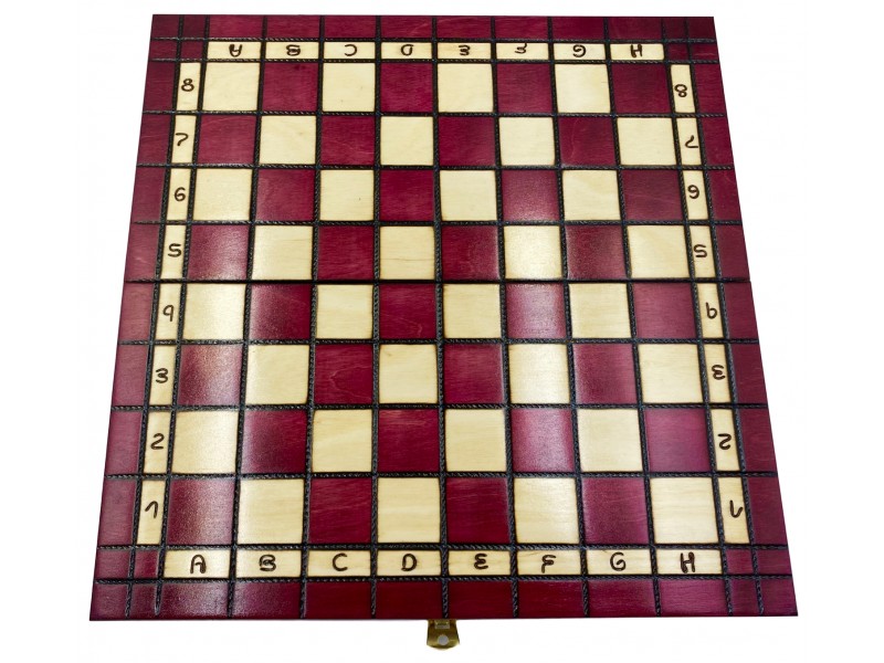 Ξύλινη σκακιέρα γυαλιστερή (glossy) Gloria Cherry  - Διάσταση 31 Χ 31 εκ. με ξύλινα πιόνια 